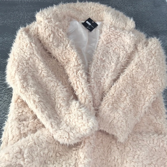 🔺LAST ONE🔺Pink Sherpa Fleece Duster Coat SMALL - Picture 4 of 8